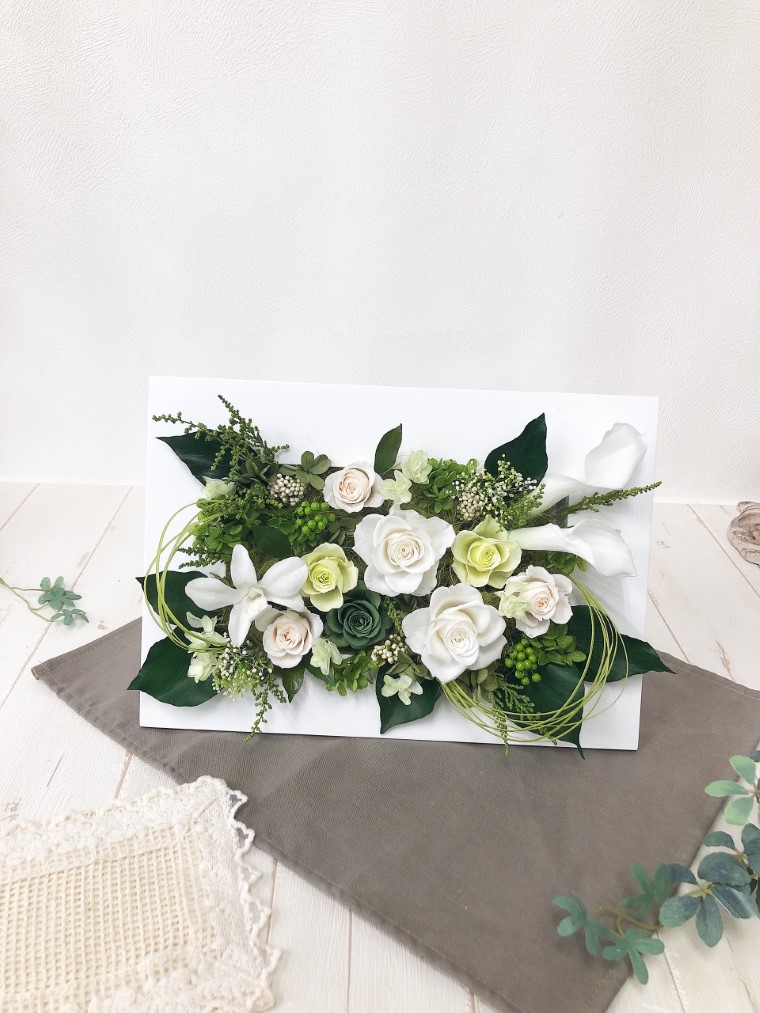 AJ074-2 プリザーブドフラワーアレンジ【レーヴ】春日部市 シュガーパイン