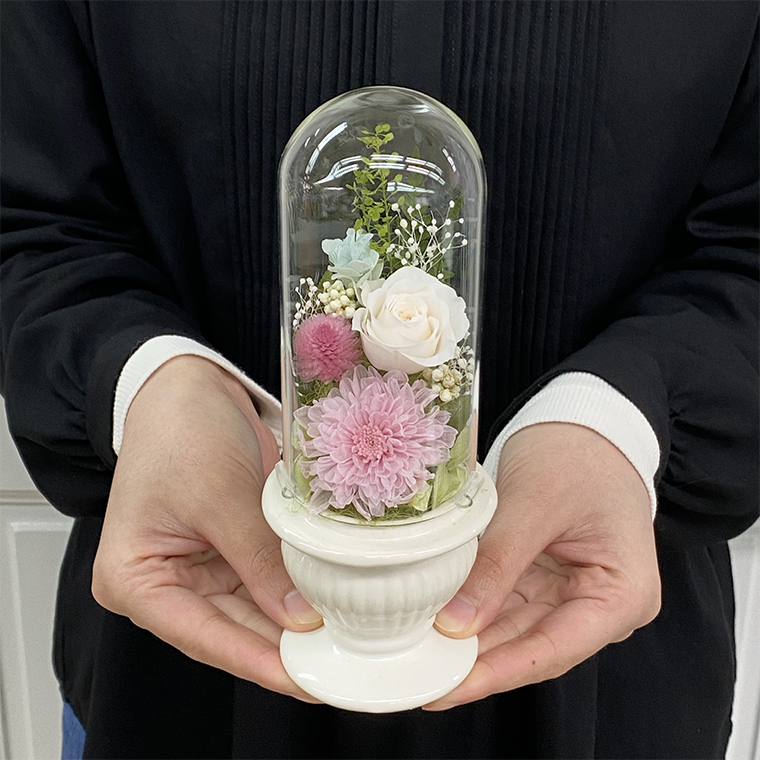 AJ100-1  プリザーブドフラワー　和花　桃　春日部市 シュガーパイン