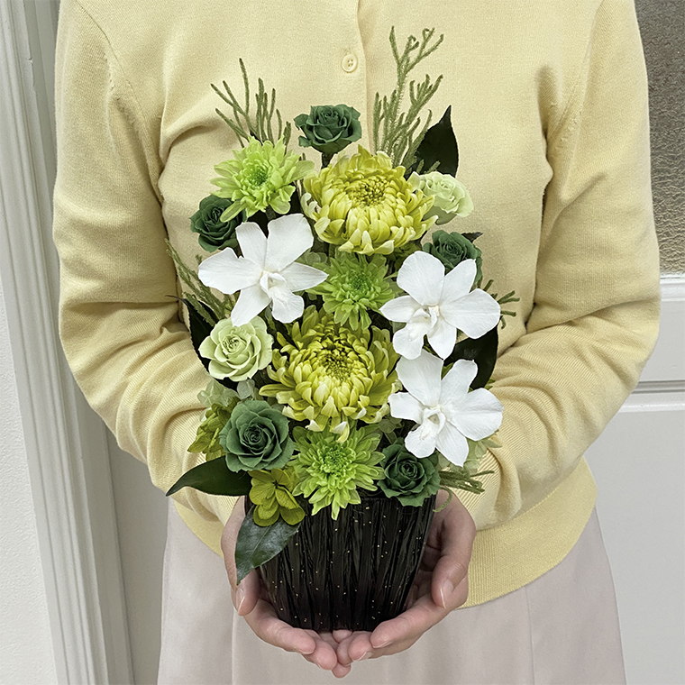 AJ142-2 プリザーブドフラワー 天寧 緑 春日部市 シュガーパイン