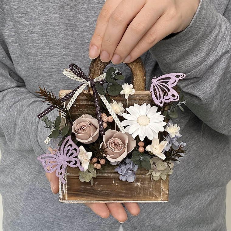 AJ150-1  プリザーブドフラワー マノア ブラウン  春日部市 シュガーパイン