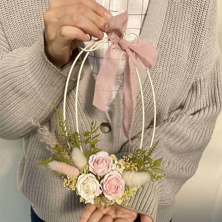 AJ211-1 プリザーブドフラワー【プリューム/ピンク】春日部市 シュガーパイン