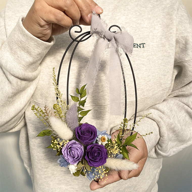 AJ212-1 プリザーブドフラワー【プリューム/パープル】春日部市 シュガーパイン