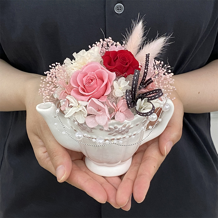 AJ227 プリザーブドフラワー　リゼット　ピンク　春日部市シュガーパイン