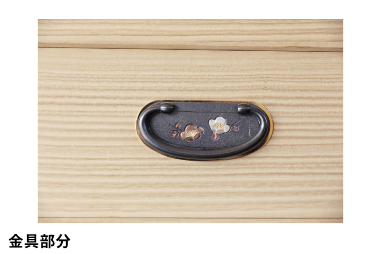 春日部総桐胴厚小袖箪笥（六段8ツ割）【埼玉県　春日部市　伝統工芸　収納　家具　桐たんす　タンス】（AQ019）