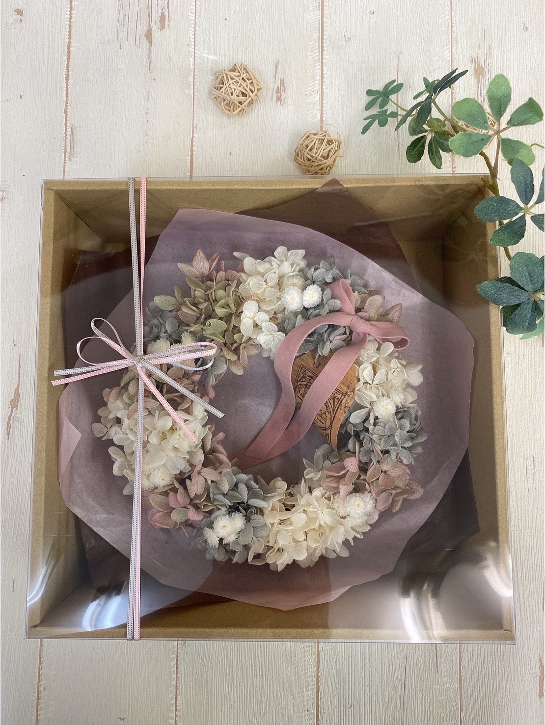 AJ017-2 プリザーブドフラワーアレンジ【KOHANE/こはね】春日部市 シュガーパイン