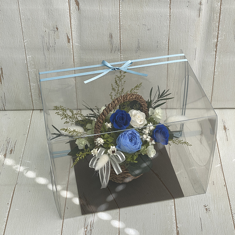 AJ020-2 プリザーブドフラワー　コロレ　ブルー　春日部市 シュガーパイン