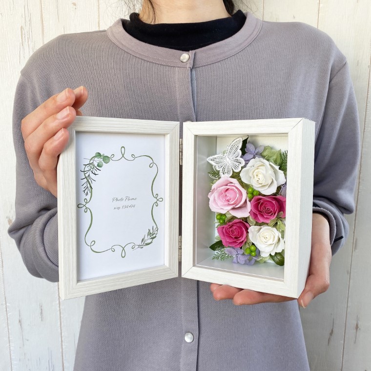 AJ029-1 プリザーブドフラワーアレンジ【スヴニール/ピンク】春日部市 シュガーパイン