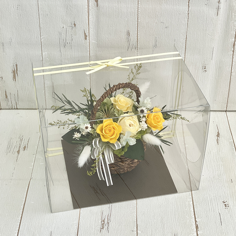 AJ048-1  プリザーブドフラワー　コロレ　イエロー　春日部市 シュガーパイン