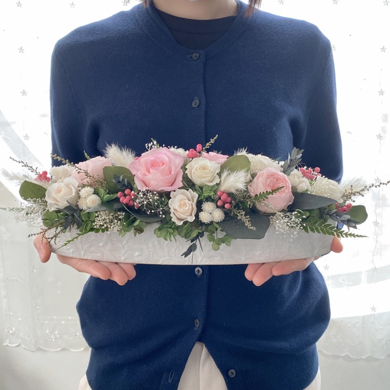 AJ099-1 プリザーブドフラワー【プレジール/スイートピンク】春日部市 シュガーパイン