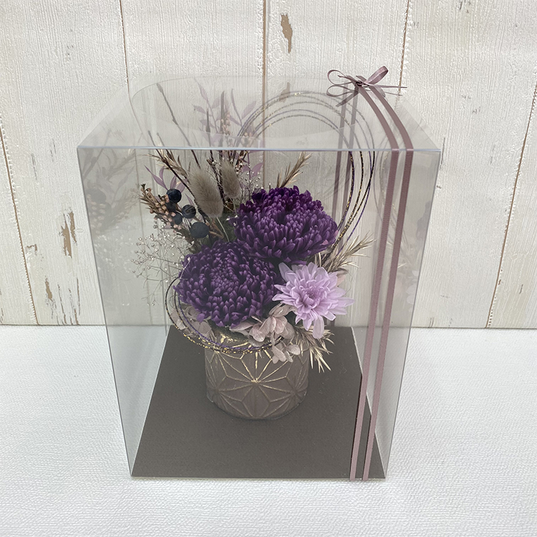 AJ116-2 プリザーブドフラワー　紫水　春日部市  シュガーパイン