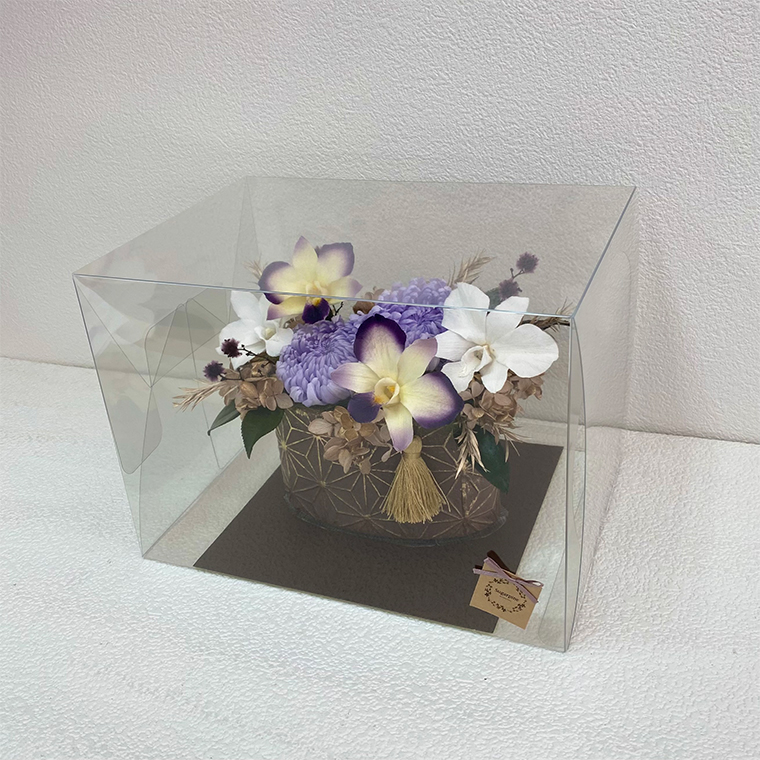 AJ167-1 プリザーブドフラワー【菊姫/紫】春日部市 シュガーパイン