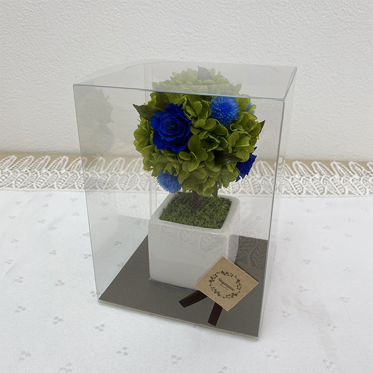 AJ186-1 プリザーブドフラワー【プティシュシュ/ブルー】春日部市 シュガーパイン