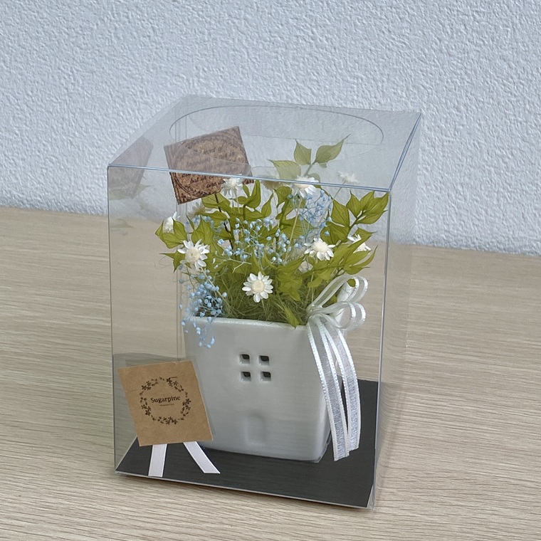 プリザーブドフラワー　ファム　ホワイト　春日部市　シュガーパイン（AJ254）