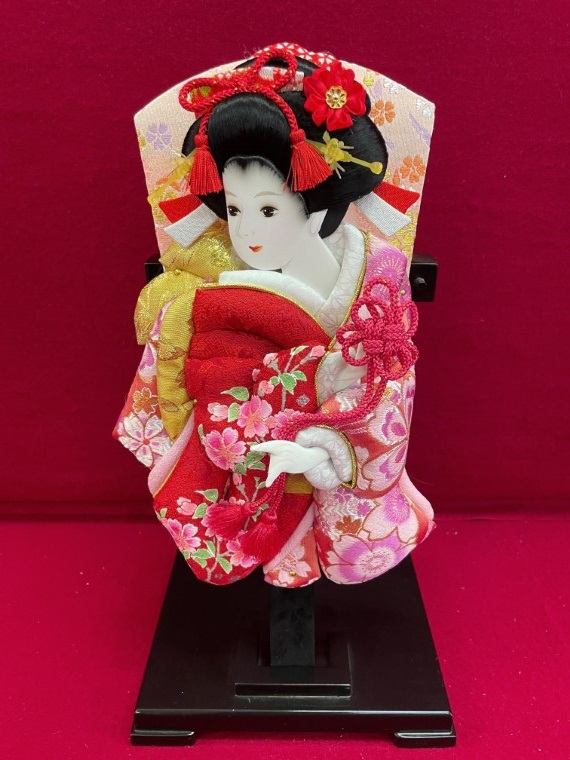 AR001 押絵羽子板　女物10号(約30cm)　飾り台付