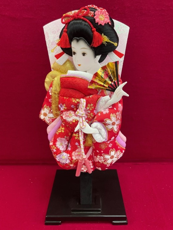 AR002-1 押絵羽子板　女物13号(約39cm)　飾り台付き