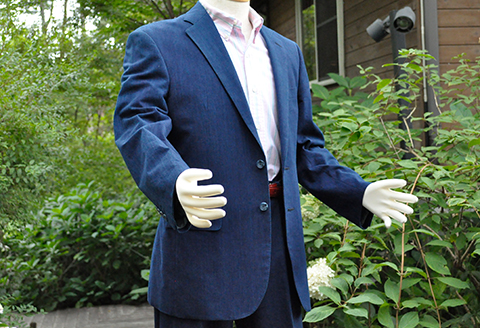武州の藍染め 平織りジャケット（セミオーダー） 綿100％ 衣類 服 衣料品 日本製 国産 ビジネス カジュアル スーツ 埼玉県 羽生市