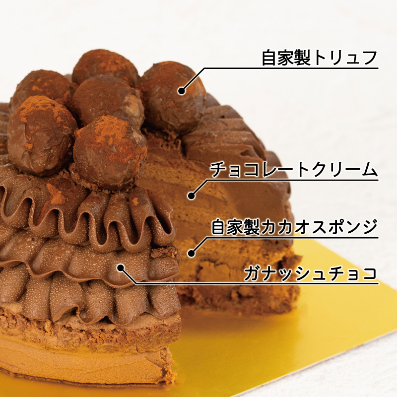 予約受付 チョコレート クリスマスケーキ 2025 クリスマス 手作り トリュフ 北海道産 生クリーム 冷凍 熟成 ケーキ スイーツ デザート お菓子 洋菓子 濃厚 取り寄せ ギフト 誕生日 内祝い 贈り物 お祝い 記念 ウィンズアーク 埼玉県 羽生市