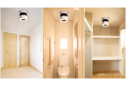 【 空気清浄機 】 LED脱臭照明 MIKAZE「光風」昼光色 １～３畳用 人感センサー 除菌 ウイルス除去 省エネ 大陽工業株式会社