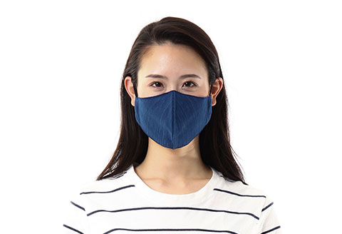 マスク 武州正藍染 あさぎ あいのマスク 風邪予防 コロナ対策 綛染め 抗菌防臭加工 吸水速乾 男女兼用 埼玉県 羽生市