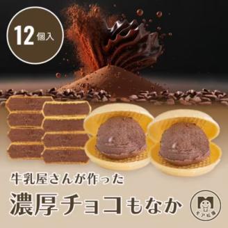 モア松屋 カカオ香る 人気のチョコレートアイスクリームもなか 12個