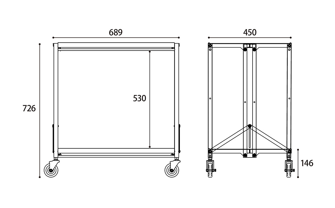 シャリエワゴン2段式