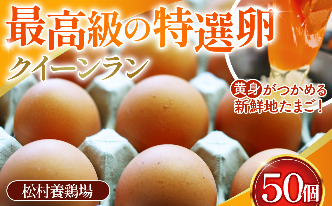 黄身がつかめる新鮮地たまご クイーンラン 赤玉 50個入