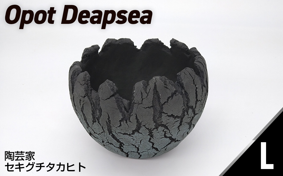 陶芸家セキグチタカヒトの植木鉢 Opot Deapsea Lサイズ