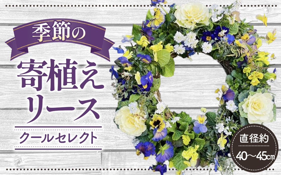 【季節の寄植えリース】クールセレクト＊花工房すなが＊