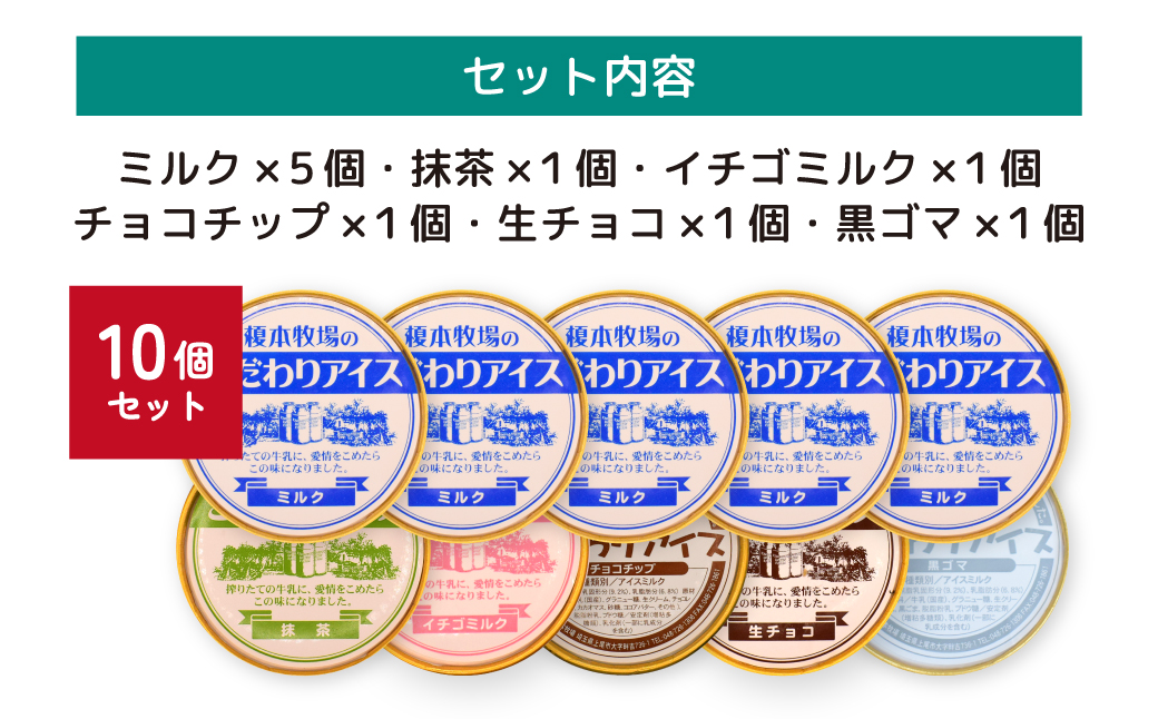 榎本牧場のこだわりジェラート詰め合わせ 10個セット