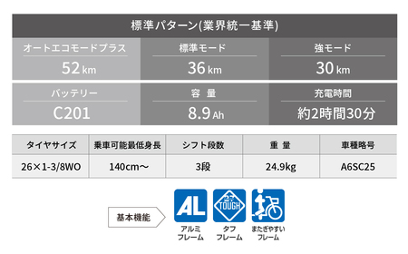 ブリヂストン アシスタU STD 買い物向け 26インチ　E.Xモダンブルー
