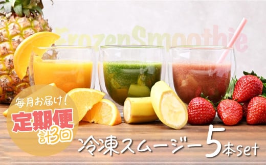 【定期便 3カ月】冷凍スムージー 5本セット
