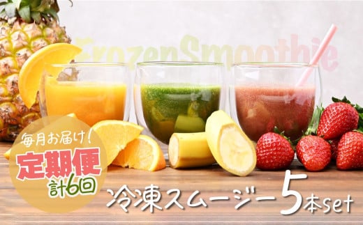 【定期便 6か月】冷凍スムージー 5本セット