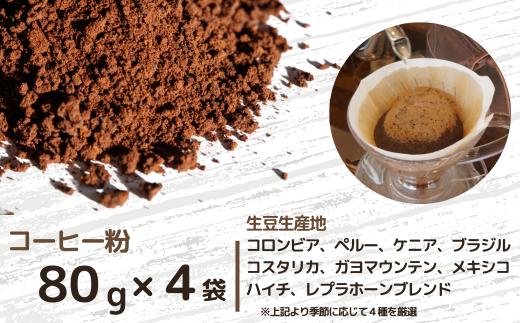 自家焙煎珈琲屋 カフェ・レプラホーン アソート(粉)  | 埼玉県 草加市 スペシャルティ コーヒー ブレンド 珈琲 コーヒー豆 季節 お茶 カフェ 一息 休憩 おしゃれ 詰め合わせ セット 季節