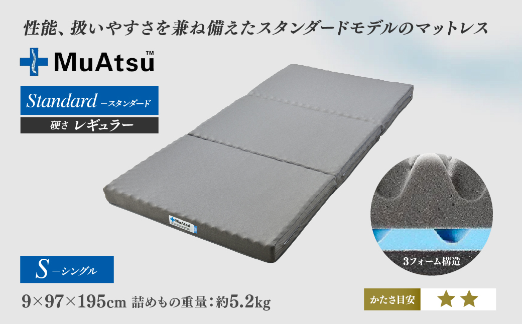 昭和西川 ムアツマットレス　スタンダードレギュラー　シングル