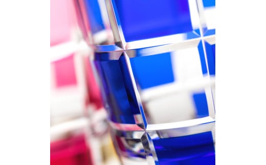 江戸切子 市松文様 【ペア】 M-285-2