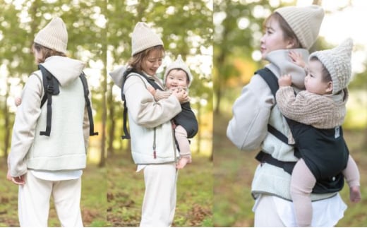 キャリフリーコンパクト（ブラック）｜埼玉県 草加市 対面抱っこ おんぶ 軽量 簡単 収納 静電気帯電防止生地 2WAY チェリーピンク ターコイズ ブラック ネイビー チャコールグレー カラーバリエーション カラー シンプル かわいい 便利 おでかけ お外 お買い物