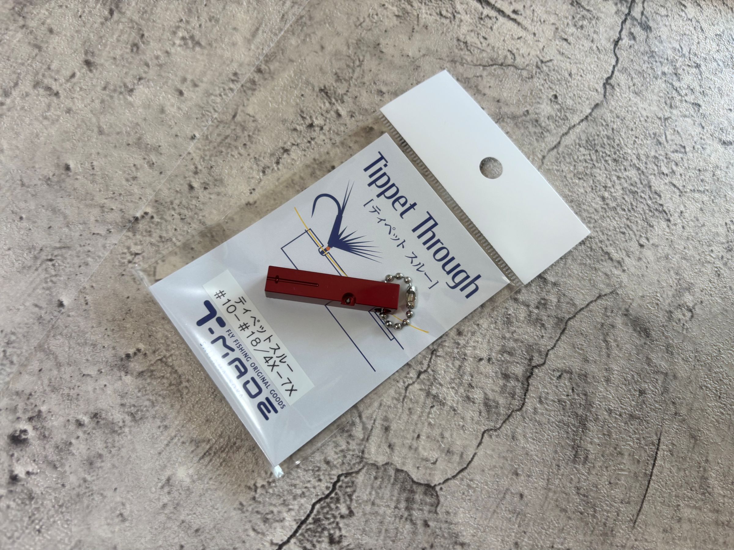T-MADE　ティペットスルー　レッド　釣り ティペット フィッシング 渓流釣り  | 埼玉県 草加市 釣り 釣り道具 釣り用品 魚 リール 手作り 職人 工芸品 フライフィッシング 魚釣り 趣味 海 便利 オリジナル デザイン シンプル 使いやすい 人気 ティペット ティペットスルー 限定品