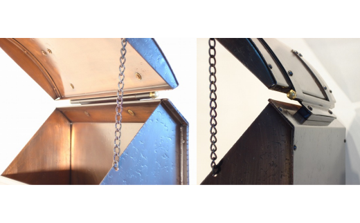 ハンドメイド 銅製ポスト 2型 ｜埼玉県 草加市 ハンドメイド ポスト 銅製品 錆びにくい 抗菌 抗菌効果 玄関 庭 おしゃれ インテリア 高級感 長く使える 職人 手作り 一戸建て お家