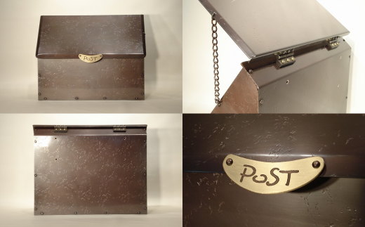 ハンドメイド 銅製ポスト 8型 ｜埼玉県 草加市 ハンドメイド ポスト 銅製品 錆びにくい 抗菌 抗菌効果 玄関 庭 おしゃれ インテリア 高級感 長く使える 職人 手作り 一戸建て お家