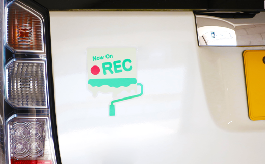 光るドラレコステッカー　ペイントBセット 2枚入り ｜埼玉県 草加市 ドライブレコーダー ステッカー 防犯 車 煽り運転 抑止 蓄光 光る 車用 発光ステッカー 防犯 防犯対策 夜道 夜 犯罪抑止 アイスクリーム アウトドア  耐水性 耐候性 アップサイクル 特殊フィルム