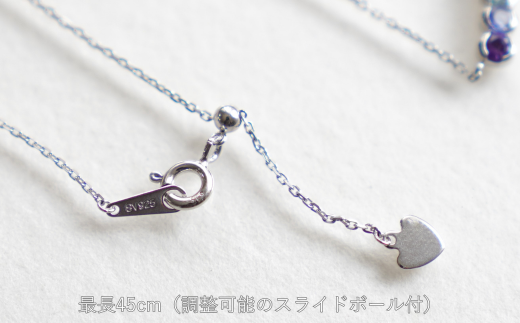 【SILVER925 製】虹色天然石のアミュレットネックレス