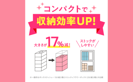 スコッティ ティシュー フラワーボックス 250組 60箱（5箱×12パック）【入金確認後、最短10日～3週間程度に発送予定】