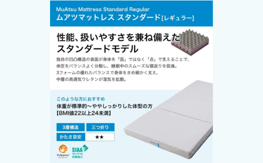 昭和西川 ムアツマットレス　スタンダードレギュラー　シングル
