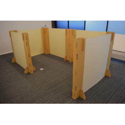 お茶殻入り段ボールパーティション