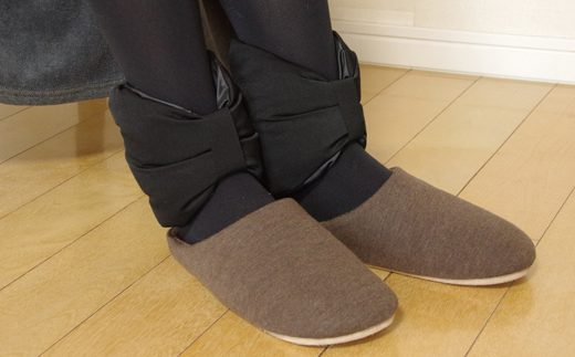 足首革命 リボンウォーマー 無地ブラック