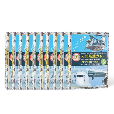 大きな牛肉入り!入間基地カレー10食セット 航空自衛隊入間基地監修(レトルトカレー)