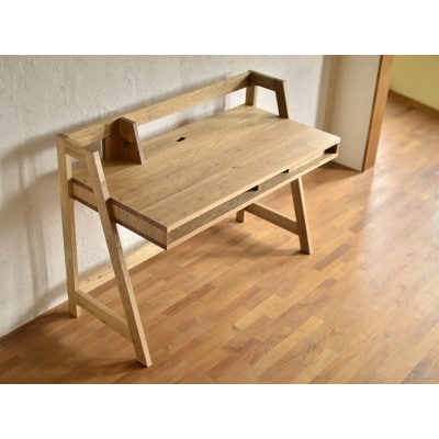 【開梱設置】ワークデスク(type-C:BOX ＆ FRAME)　サイズオーダー　無垢　木製【配送不可地域：離島・沖縄県】