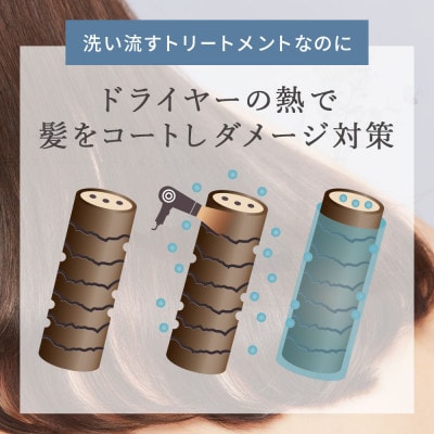 【3本セット】ドライヤーの熱でダメージ補修　モイスチャートリートメント[LULUNA]ルルーナ