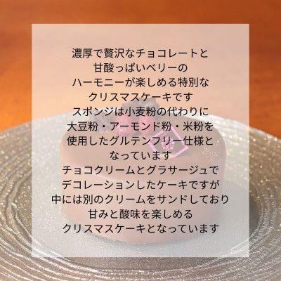 【2025年クリスマス限定】チョコベリーケーキ【配送不可地域：離島】