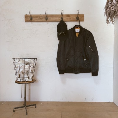 ヴィンテージ風 木製 ウォールハンガー 壁掛け フック服 コート掛け  na281